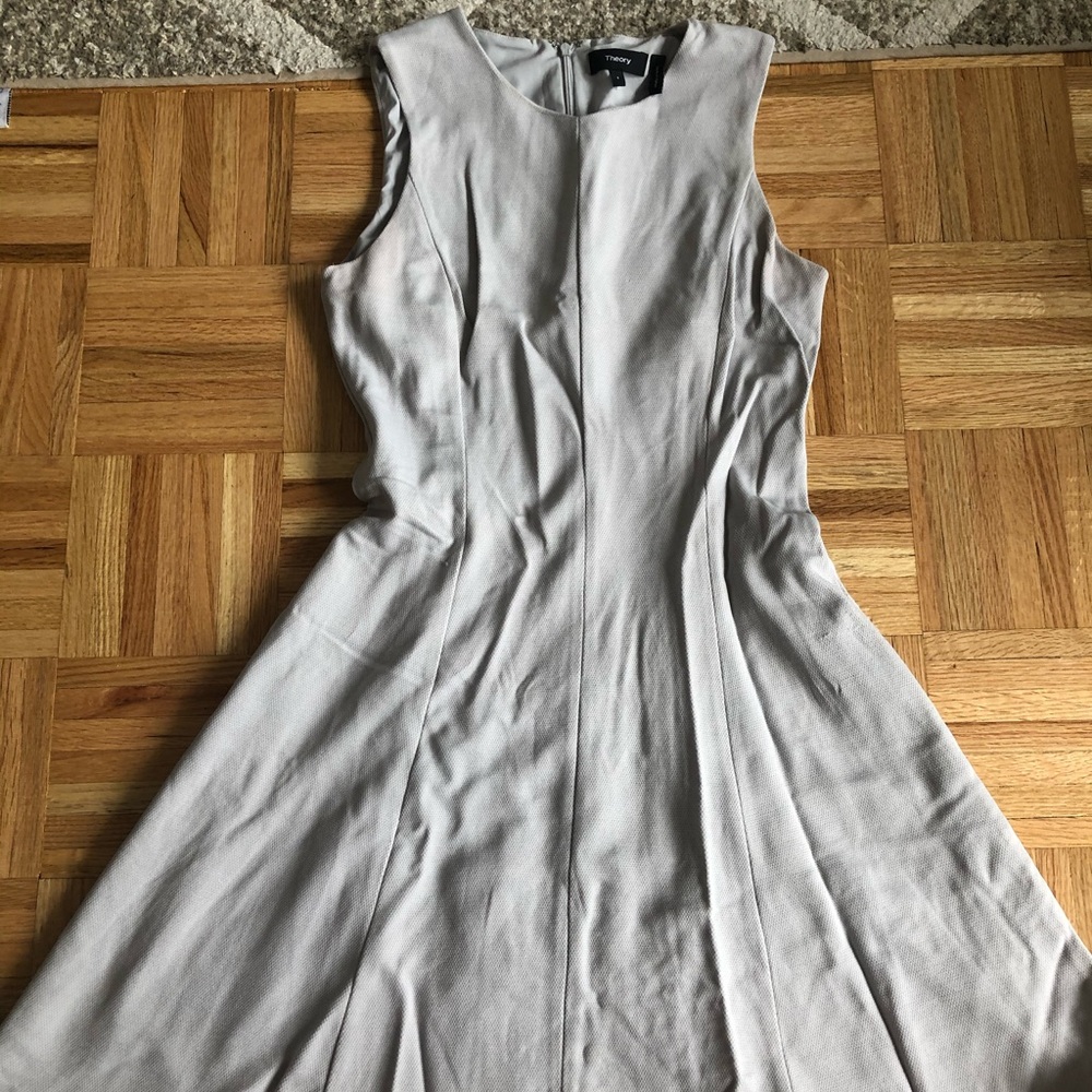 Theory light gray a line dress size 4